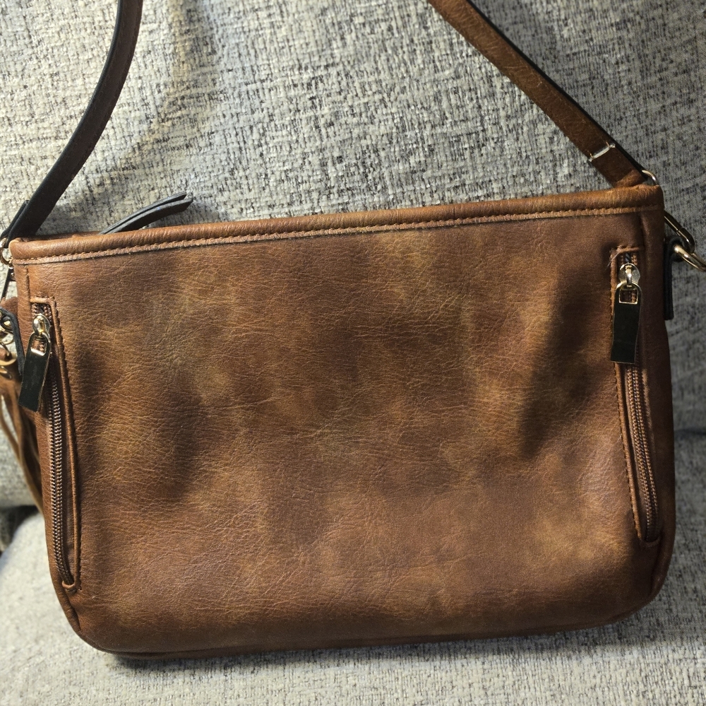 Empire handbag Conceal Carry 12" x 8" strap 48" adjustable western cow leopar… - Picture 6 of 6